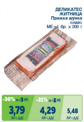 ДЕЛИКАТЕС ЖИТНИЦА Пражка шунка