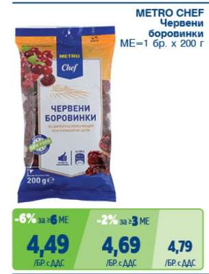 METRO CHEF Червени боровинки