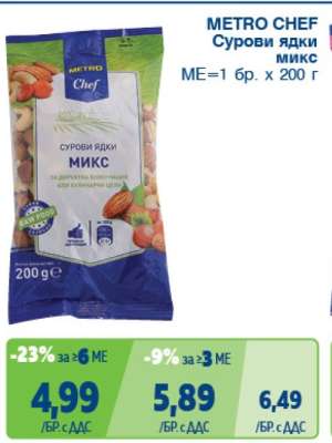 METRO CHEF Сурови ядки микс