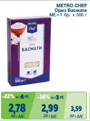 METRO CHEF ОРИЗ БАСМАТИ