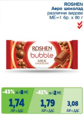ROSHEN Аеро шоколад