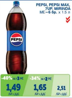 PEPSI, PEPSI MAX, 7UP, MIRINDA
