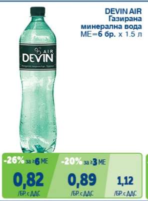 DEVIN AIR Газирана минерална вода