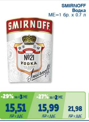 SMIRNOFF Водка