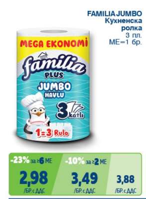 FAMILIA JUMBO Кухненска ролка