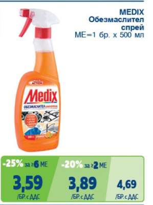 MEDIX Обезмаслител спрей