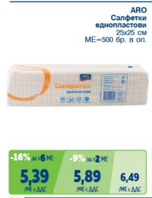ARO Салфетки еднопластови