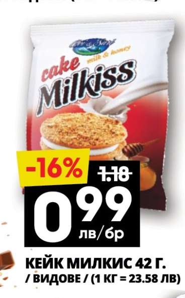 Кейк Милкис 42 г.