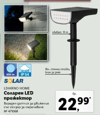 Соларен LED прожектор