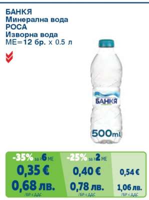 БАНКЯ Минерална вода: РОСА