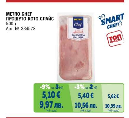 METRO CHEF ПРОШУТО КОТО СЛАЙС