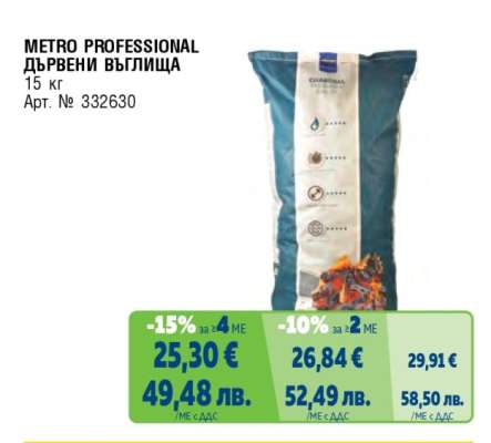 METRO PROFESSIONAL ДЪРВЕНИ ВЪГЛИЩА