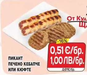 Пикант печено кебапче или кюфте