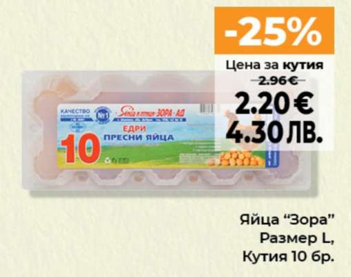 Яйца “Зора”
