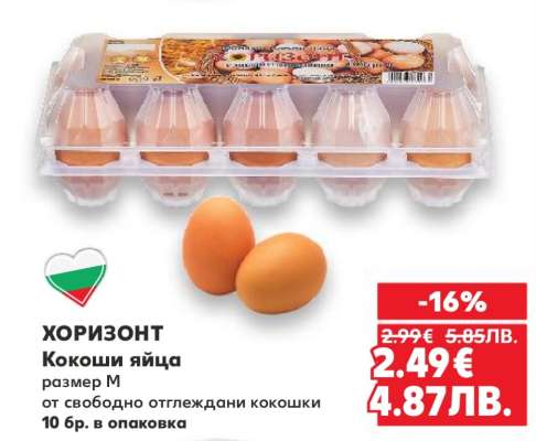 ХОРИЗОНТ Кокоши яйца