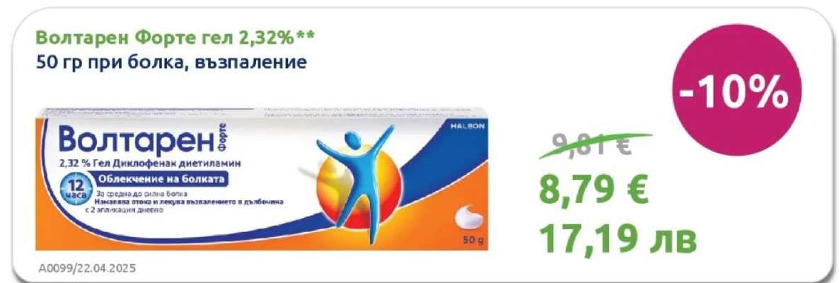 Волтарен Форте гел 2,32%**