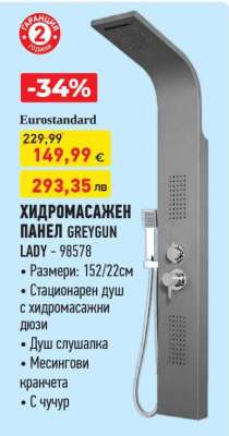 ХИДРОМАСАЖЕН ПАНЕЛ GREYGUN LADY - 98578