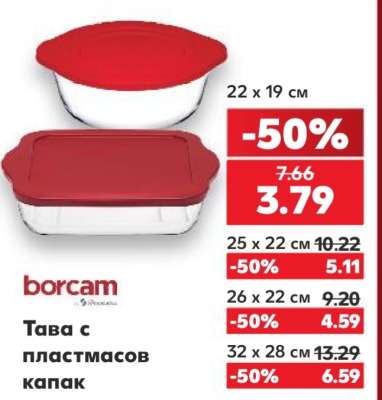 Тава с пластмасов капак