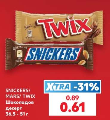 SNICKERS; Mars; Twix