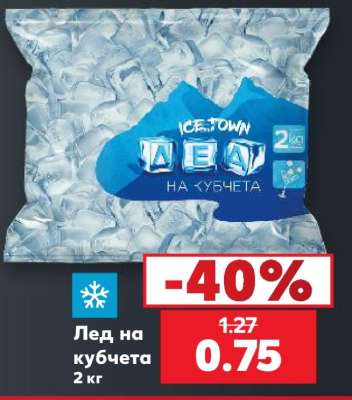 Лед на кубчета