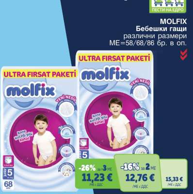 Molfix Бебешки гащи