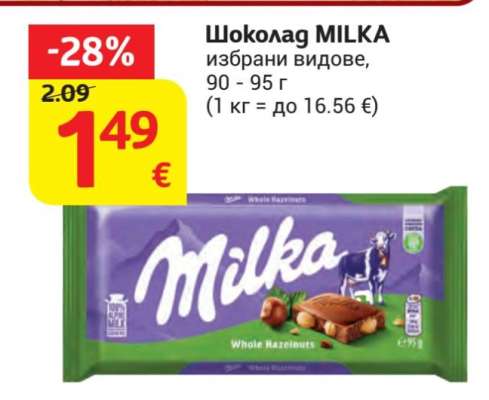 Шоколад Milka