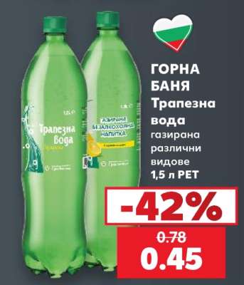 ГОРНА БАНЯ Трапезна вода
