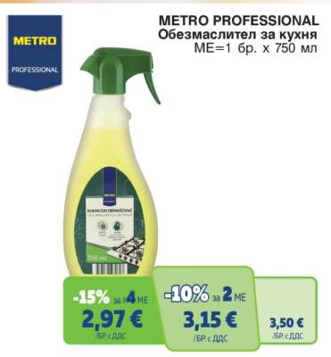METRO PROFESSIONAL Обезмаслител за кухня