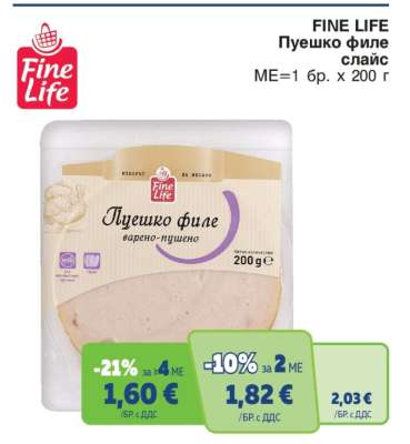 FINE LIFE Пуешко филе слайс