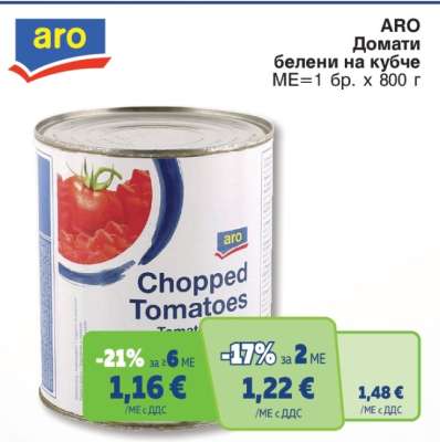 ARO Домати белени на кубче